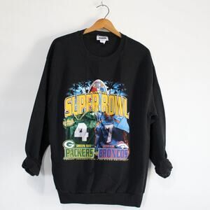 Vintage Denver Broncos vs Green Bay Packers Super Bowl XXXIII Sweatshirt Large
